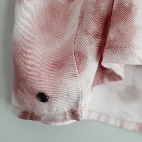 RIPZONE Tie-Dye Pink Tie Shoulder Tank Top Smocked Back Sz XL - Picture 11 of 13